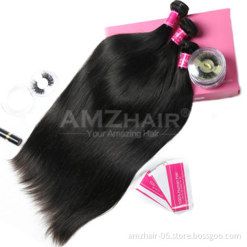 China Human Hair Supplier Wholesale Price 10A Peruvian Mink Cuticle Aligned Hair Straight Bundle Extension 95-100G Ready To Ship